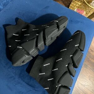 Balenciaga Black Knit Sneakers